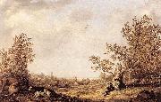 Aelbert Cuyp Meadow with Cows and Herdsmen oil painting on canvas